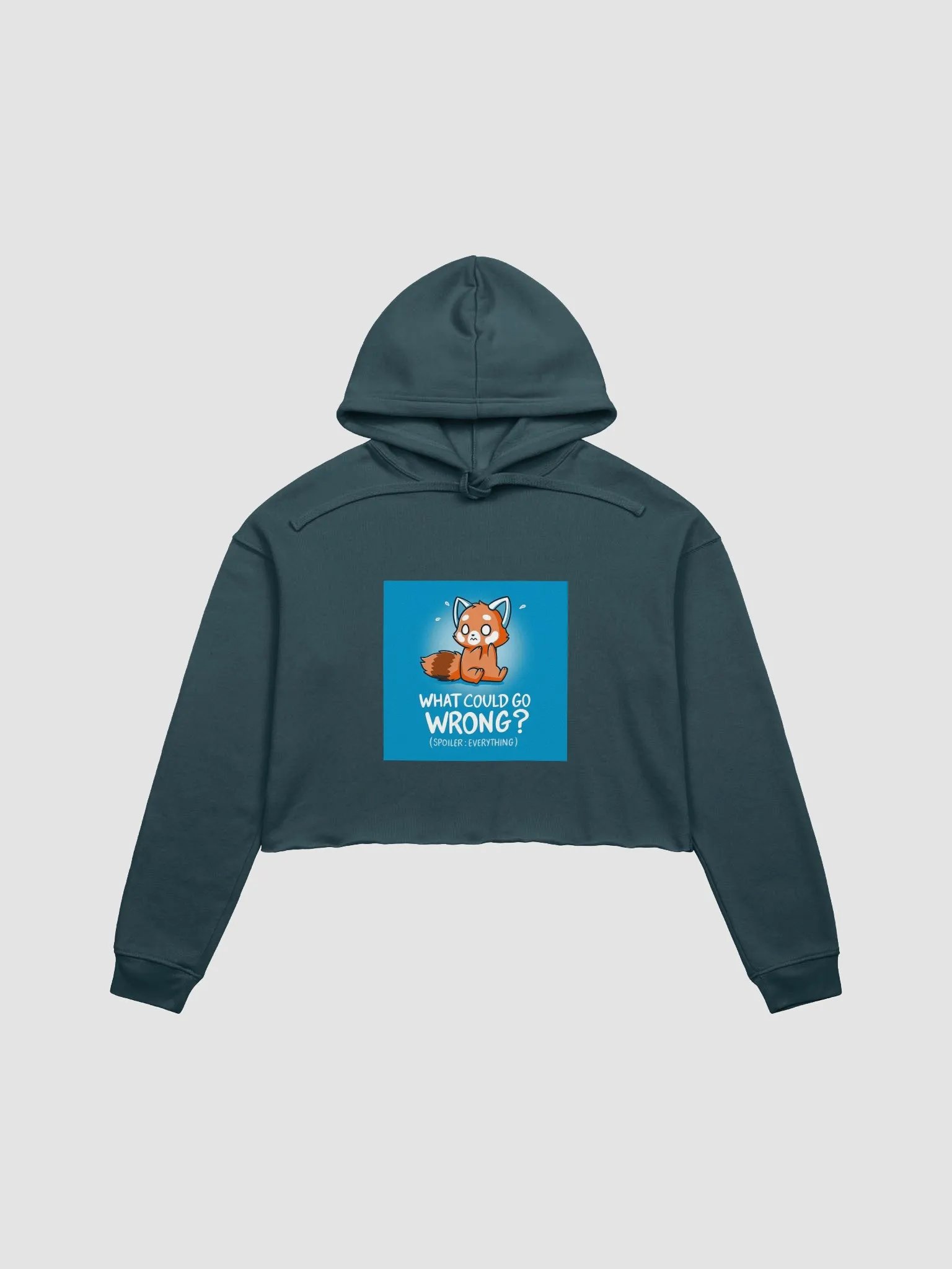 Red Panda Meme Bella Crop Hoodie product image (4)