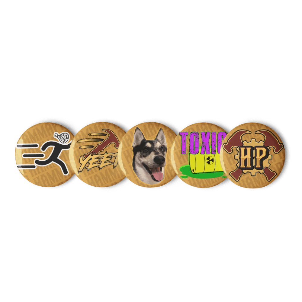 Hammapants Run Pin Button Set product image (1)