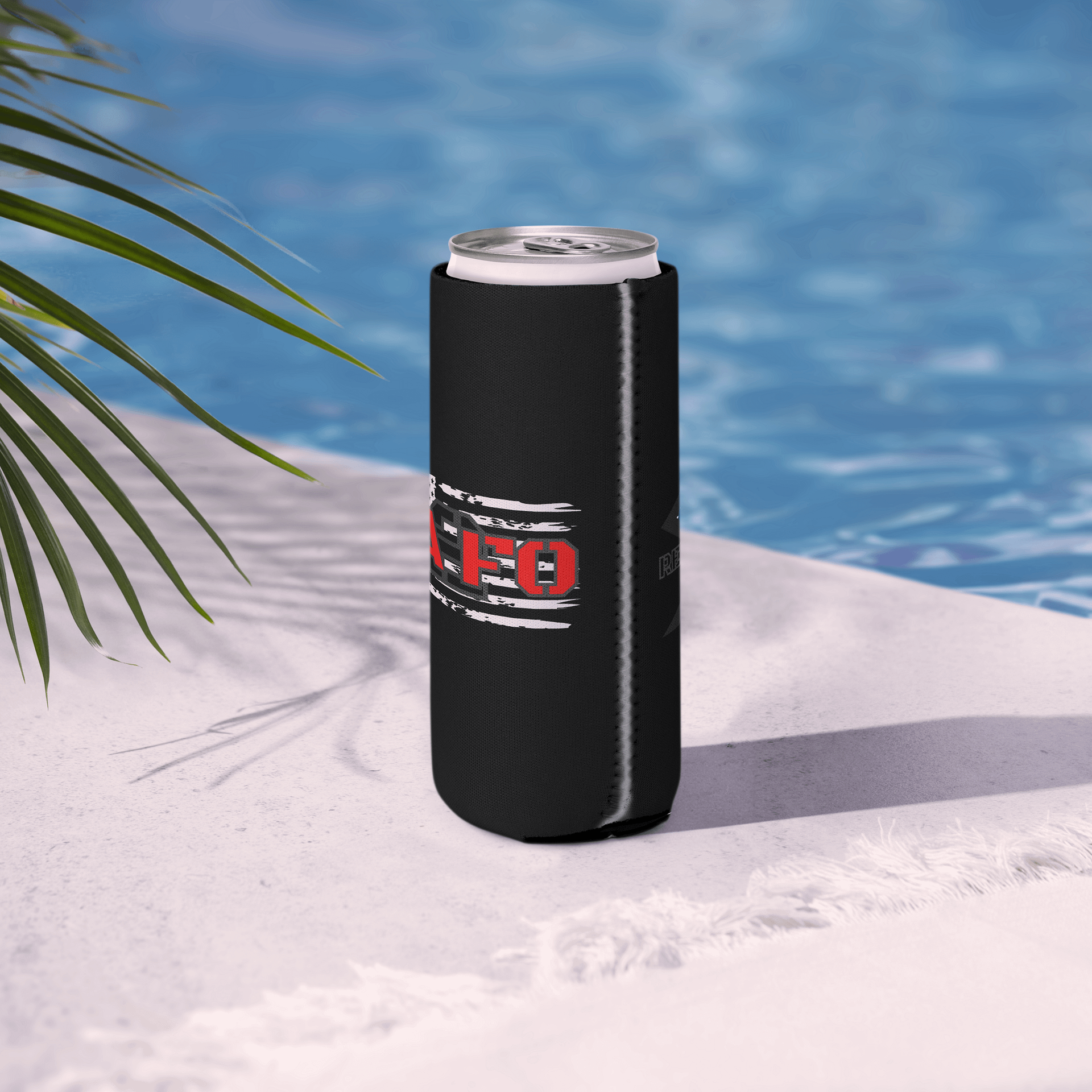 FA2FO White Flag Coozie (Black) product image (6)