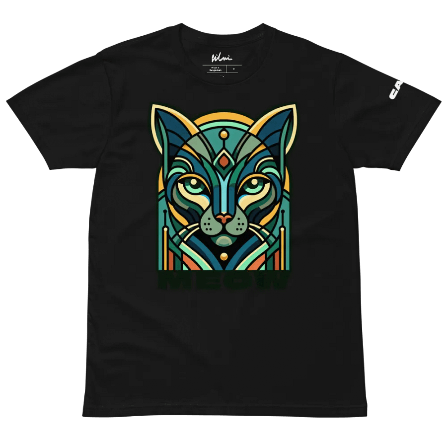 Tribal Cat Unisex T-Shirt – Bold & Stylish Feline Art 🐾 product image (2)