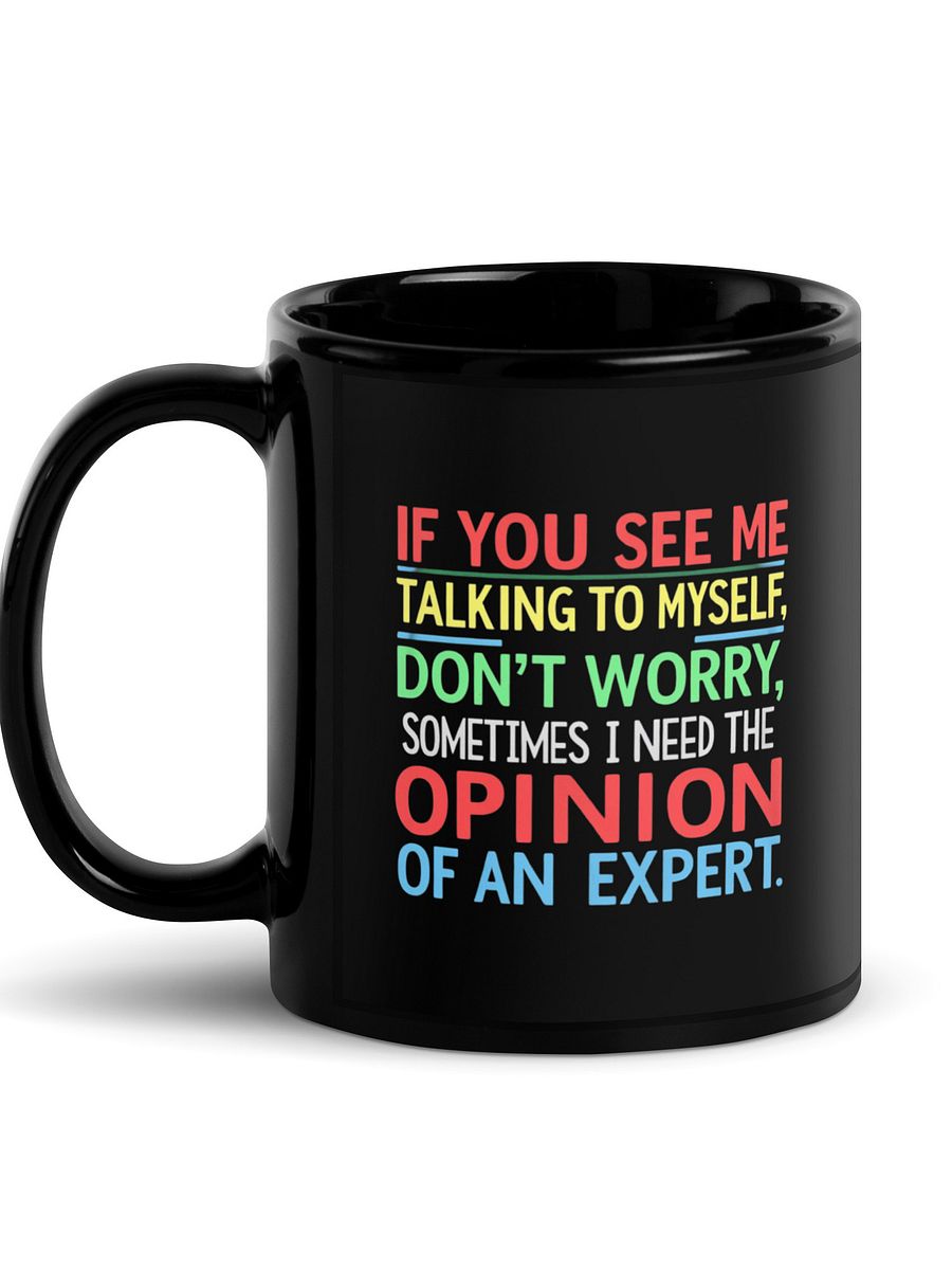 Expert Opinion Black Glossy Mug product image (11)