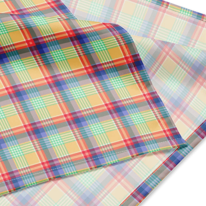 Bright Pastel Plaid Bandana product image (2)