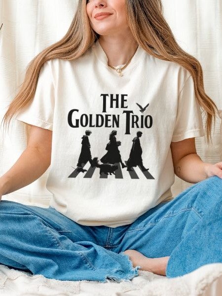 Golden Trio on Abbey Road Vintage Parody Shirt product image (1)