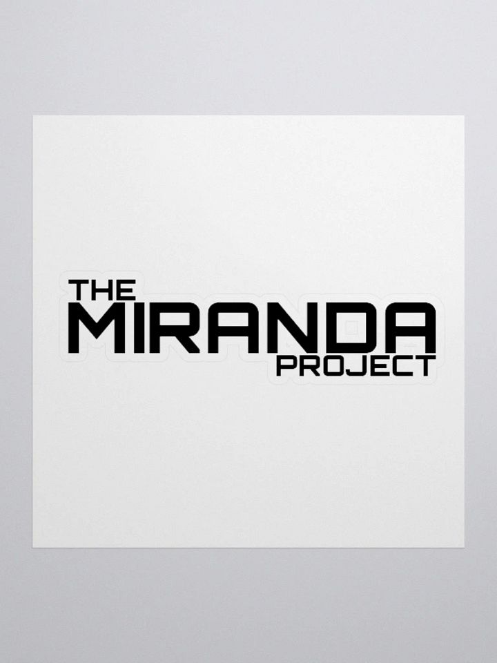 The Miranda Project Black Logo Sticker product image (1)