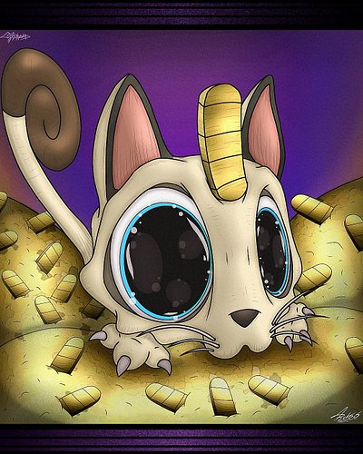 I've got an old painting of a weird Moewth creature on here, and I felt like doing a new version of that idea. I d9 enjoy thi...