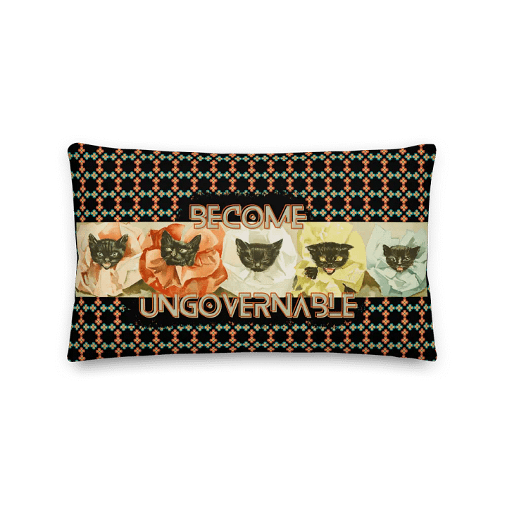 KC, Become Ungovernable (cats), Patterned Pillow product image (2)