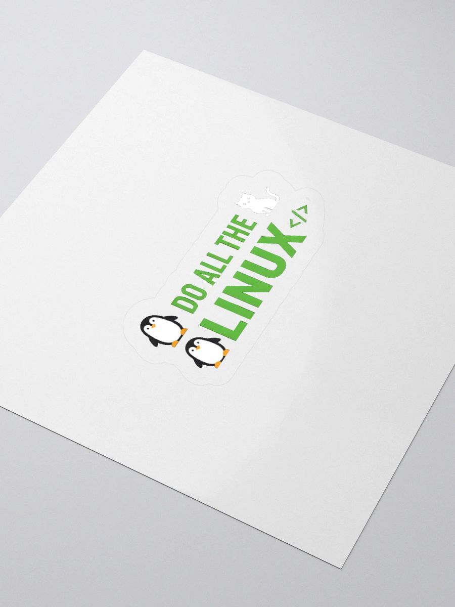 Linux Penguin and Cat Kiss Cut Stickers product image (9)