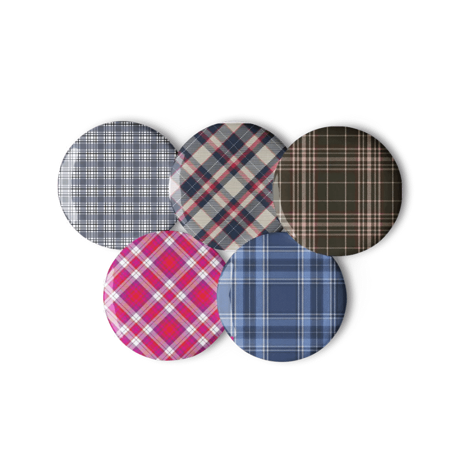 "Pretty Plaid" Pin Button Set product image (6)