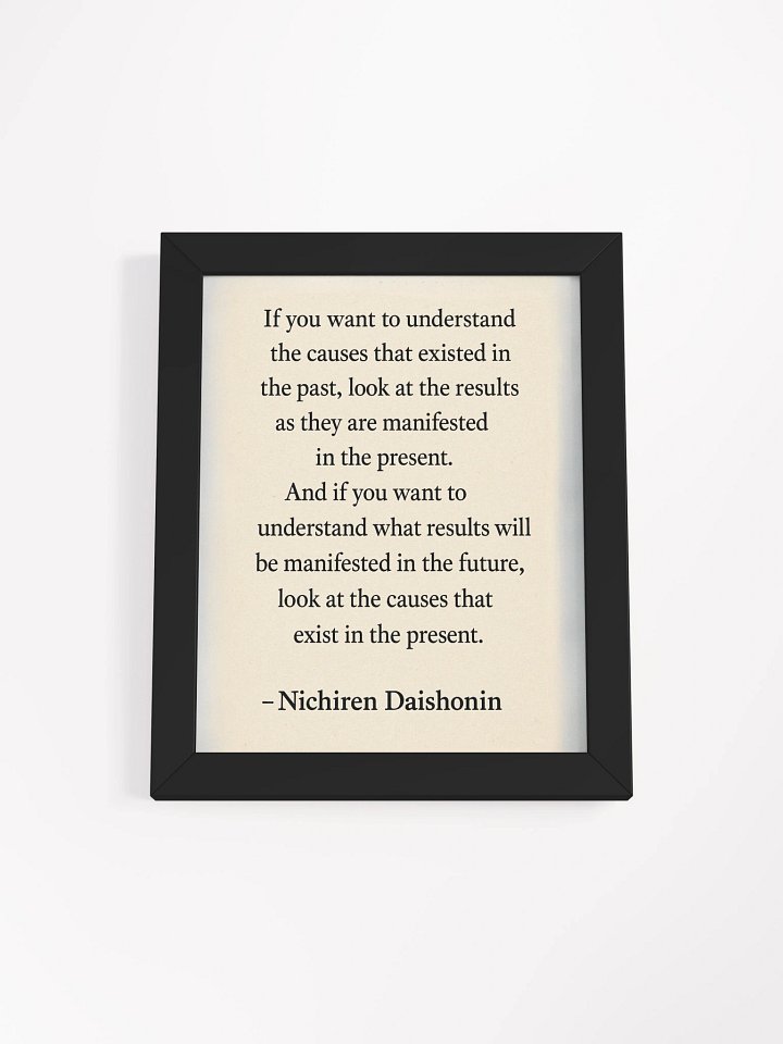 Nichiren Daishonin Quote – Framed Poster for Daily Inspiration product image (2)