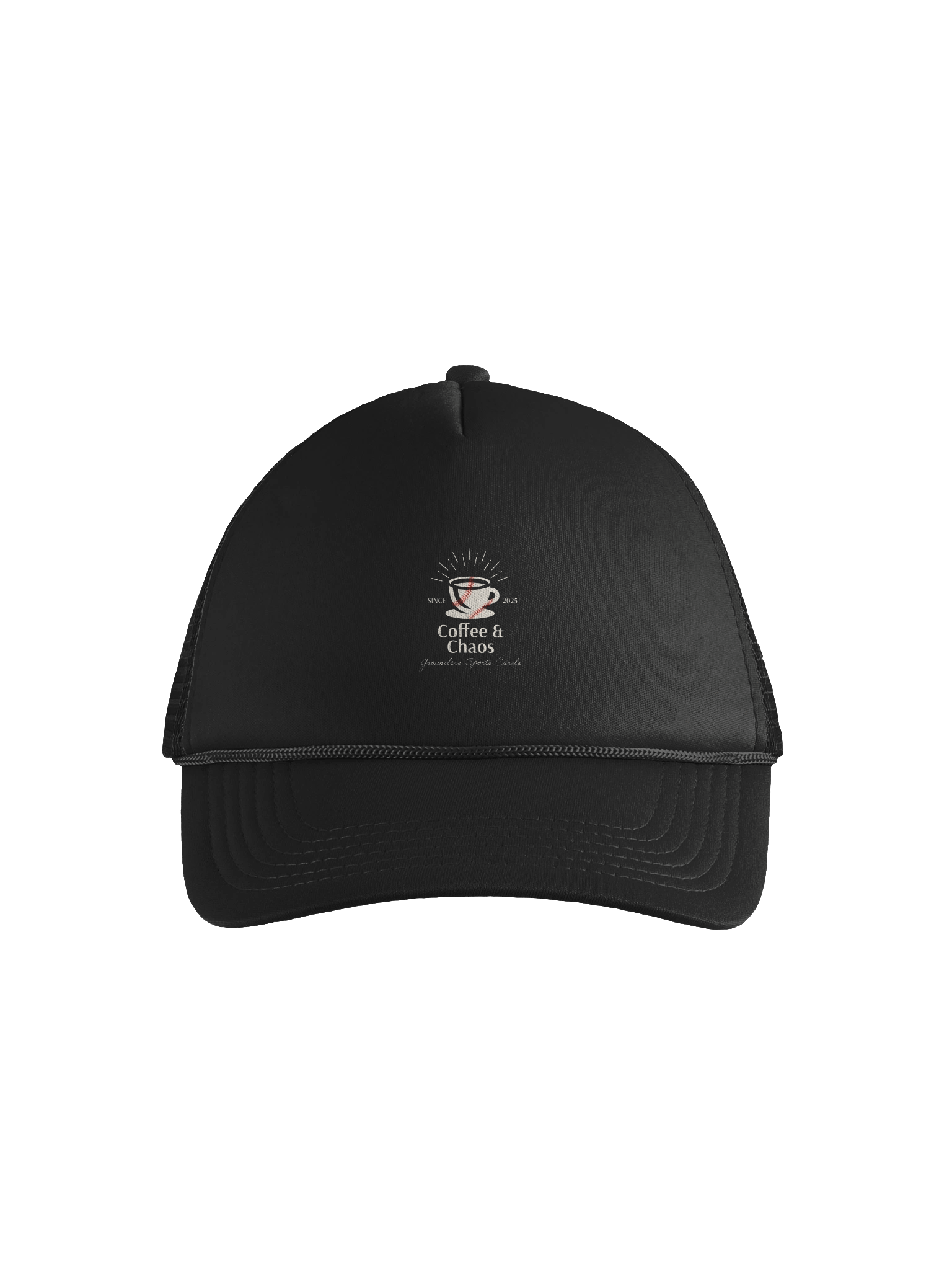 Coffee & Chaos™ Baseball Hat – Black product image (1)