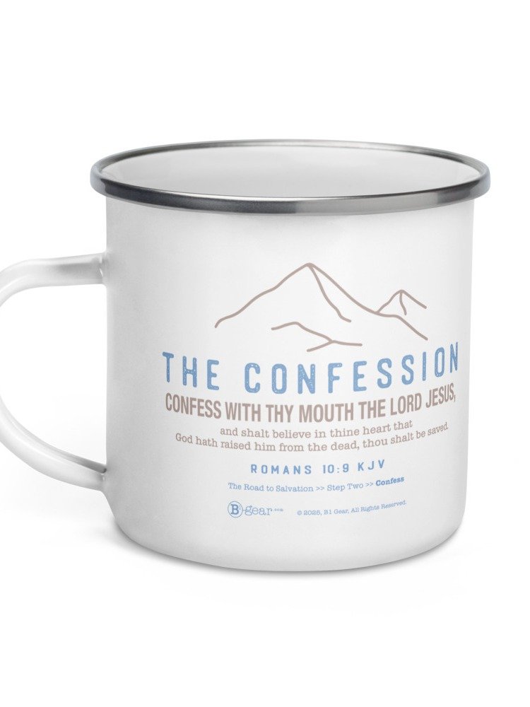 Mug, The Road to Salvation, Step 2, CONFESSION/Confess, Premium Enamel Mug product image (6)