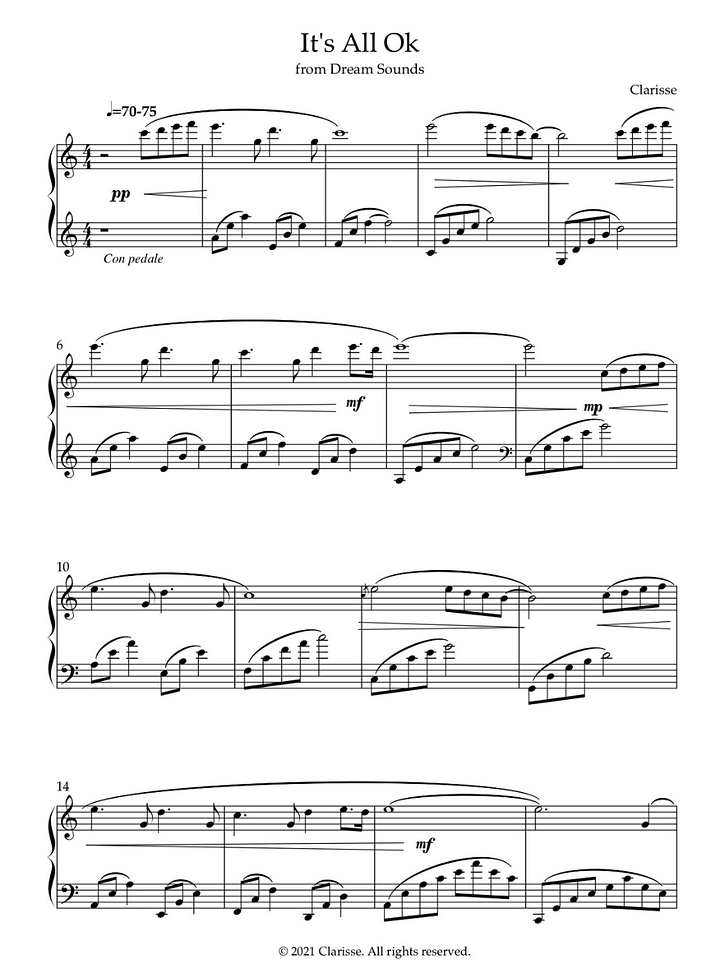 It's All Ok - Sheet Music product image (1)