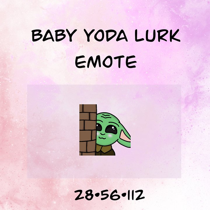 Baby yoda lurk emote product image (1)