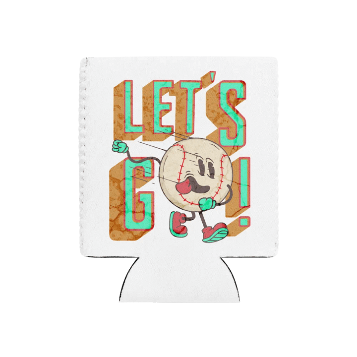 Lets Go Baseball Mascot Playful Can Cooler product image (1)