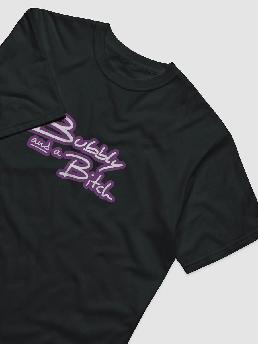 Bubbly and a B*tch (lined design, #763D7D) unisex eco tee product image (3)