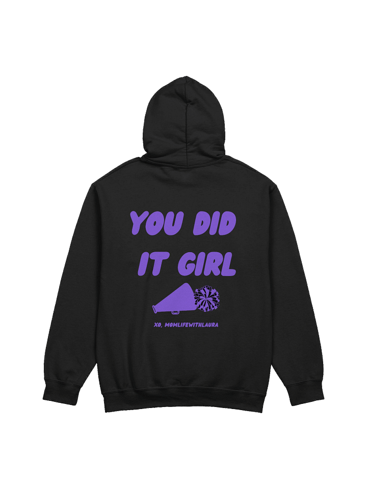 You Did it Girl Cheer Hoodie - Black/Purple product image (2)
