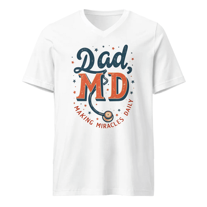Vintage Dad MD Stethoscope v-neck Tee product image (5)