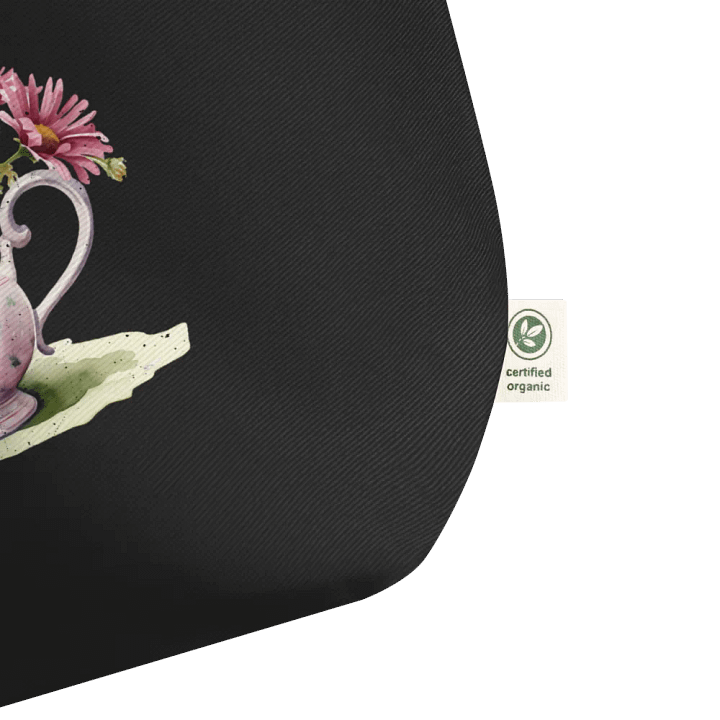 Pink Flowers And Teapot Tote product image (2)