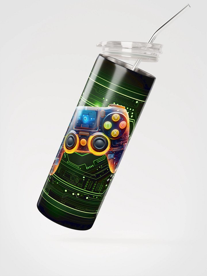Futuristic Gaming Controller Stainless Steel Tumbler product image (4)