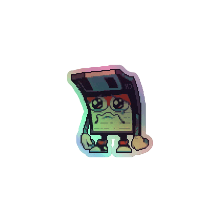 Sad Floppy Holographic Sticker product image (1)