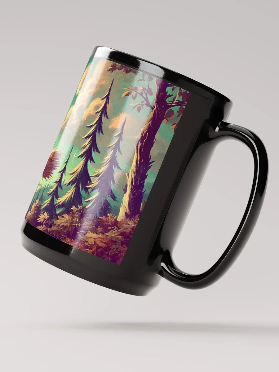 Happy Flying Witch Halloween - Black Glossy Mug 15 oz product image (3)