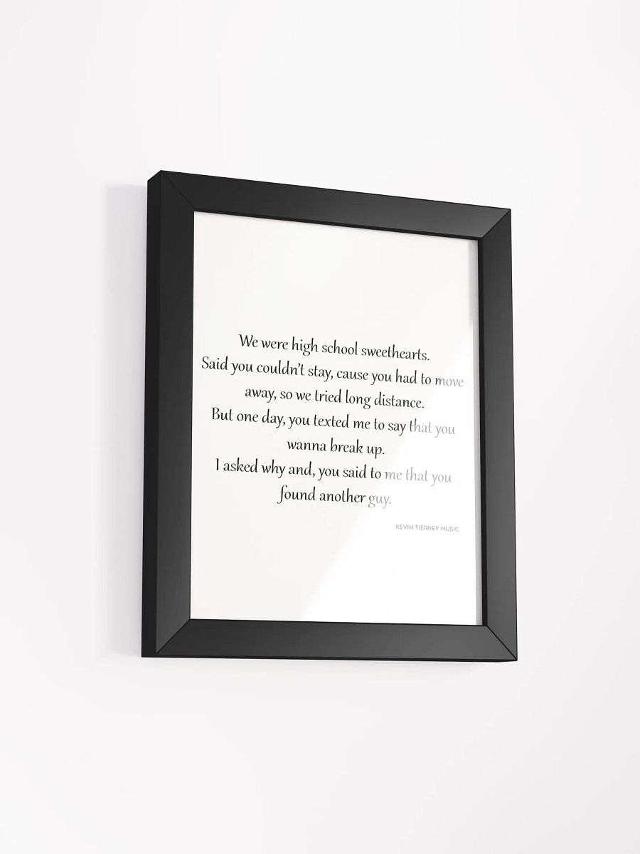 We Were High School Sweethearts Verse Framed Matte Poster product image (39)