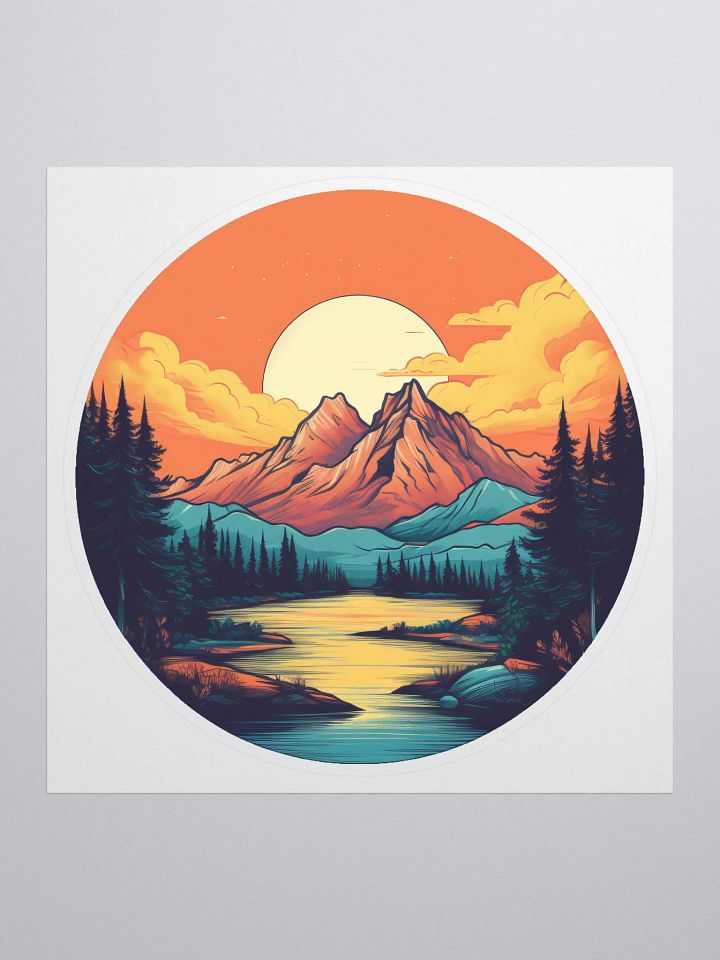 Sunset Mountains sticker product image (1)