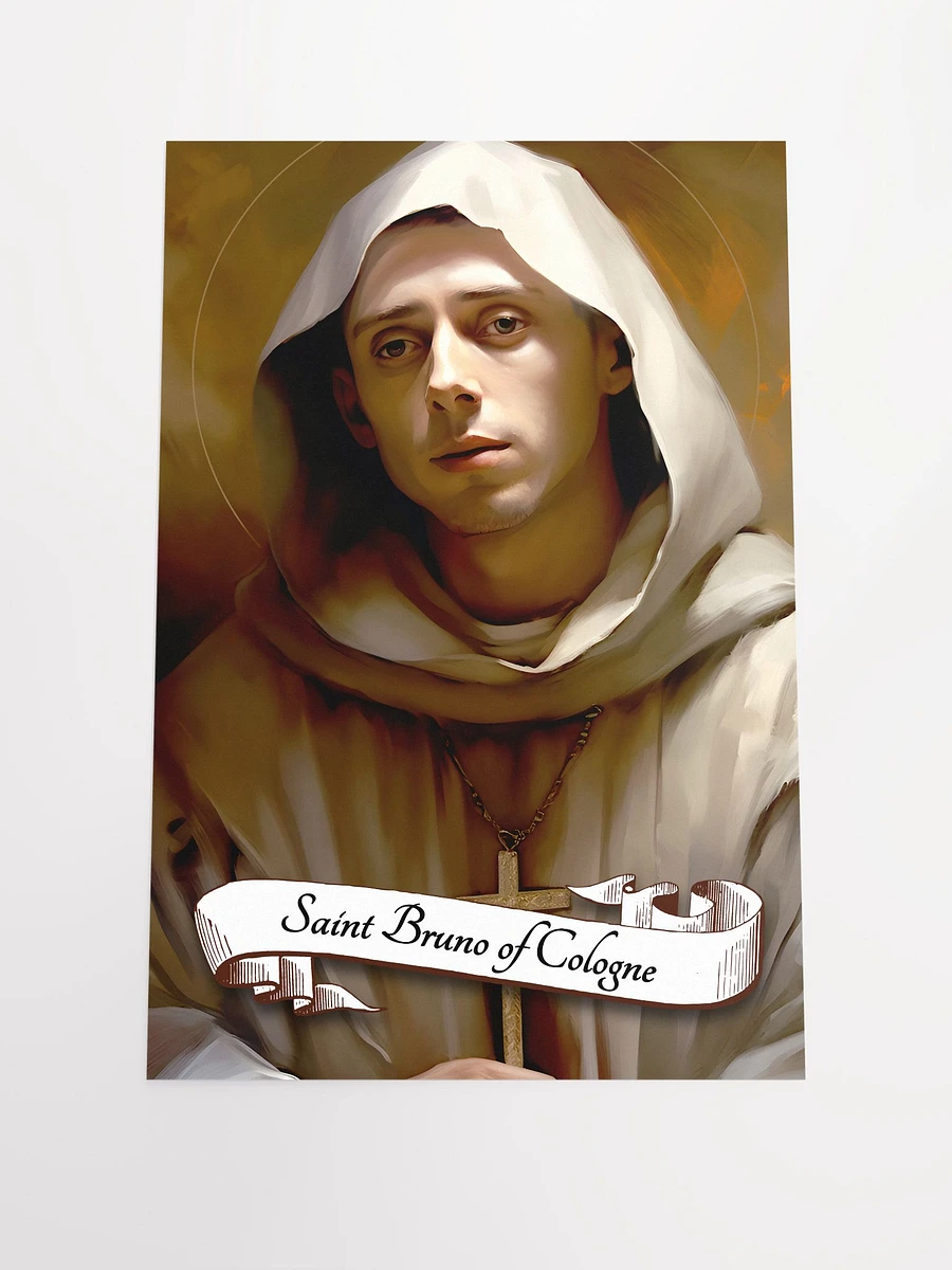 Saint Bruno of Cologne Patron Saint of Contemplative Monastic Life, Germany, Monks, Exorcists, Possessed Persons, Calabria, Matte Poster product image (3)