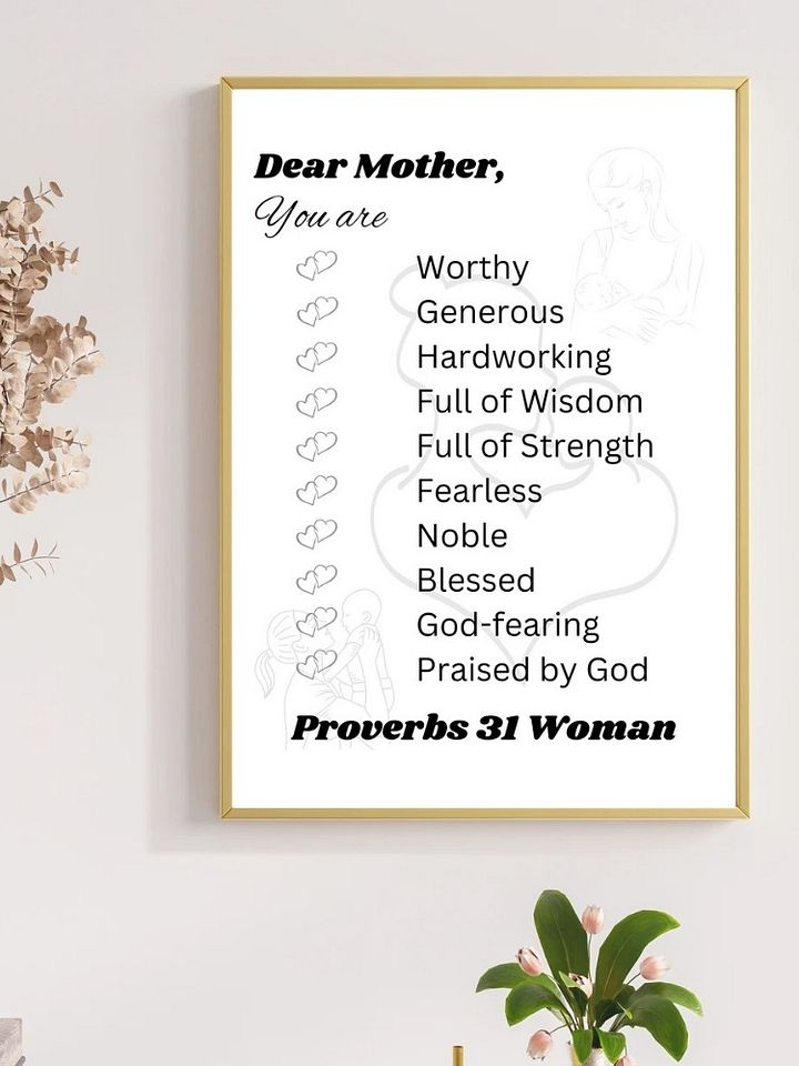 Dear Mother Printable Wall Art. product image (2)