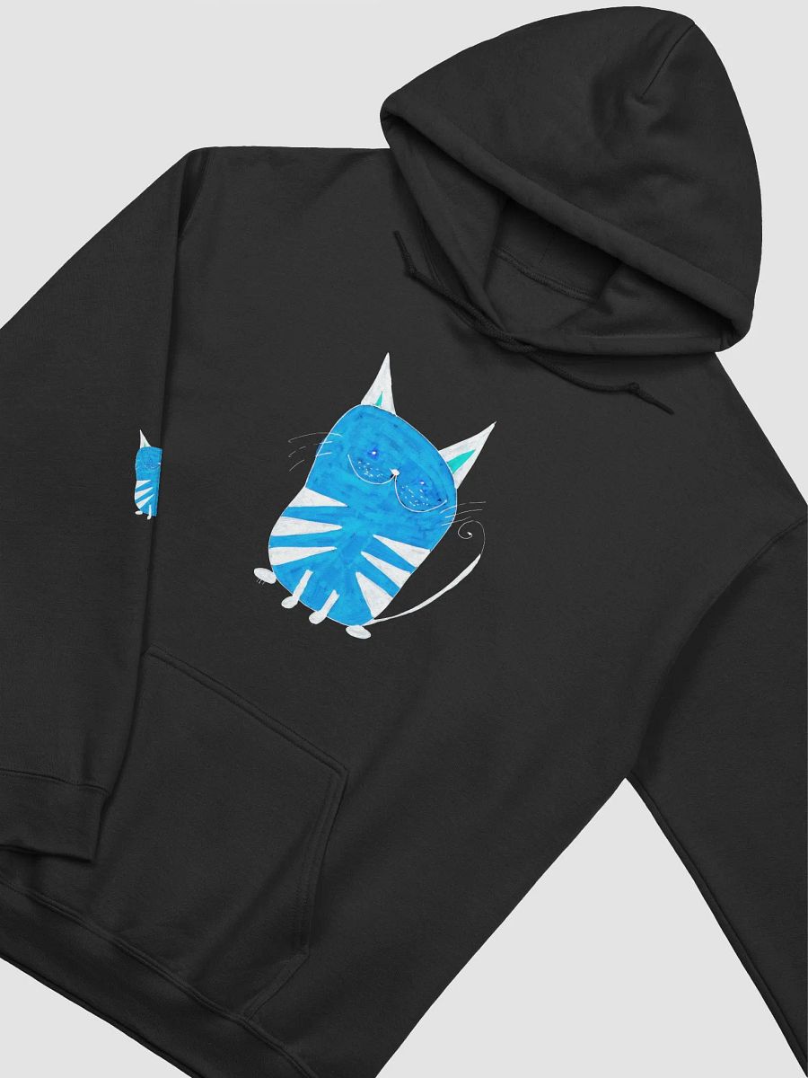 Abstract Whimsical Fun Striped Cat Pull On Hoodie product image (5)