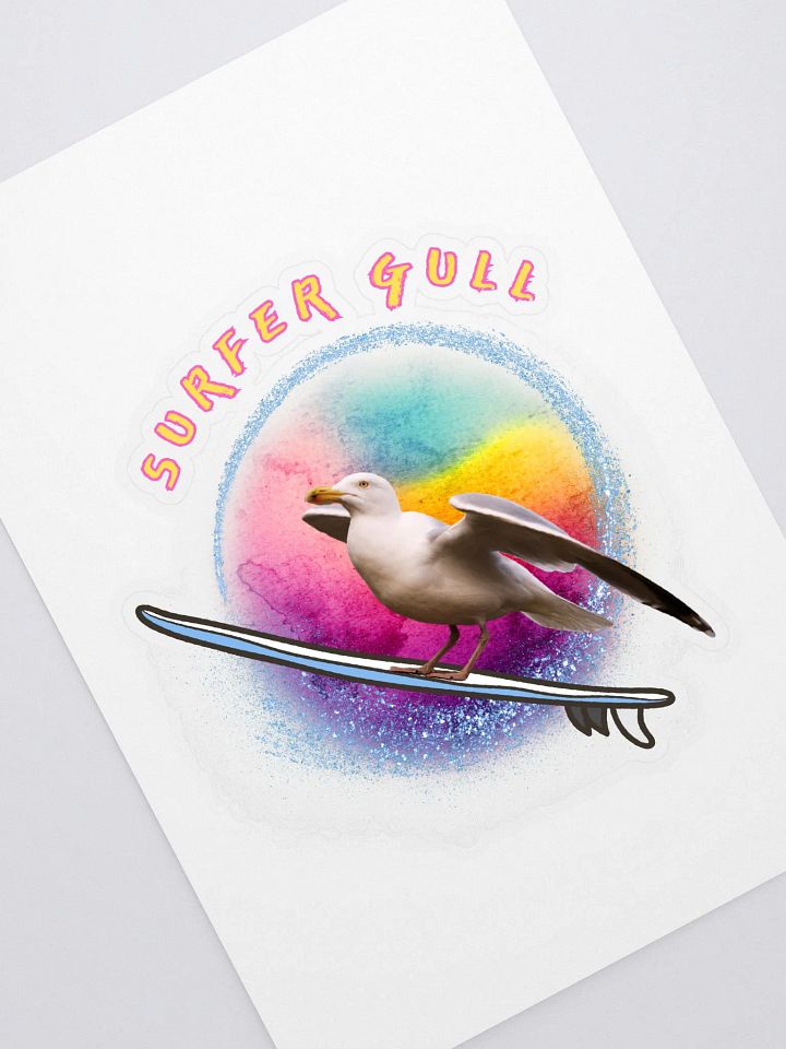 Soleil the Surfer Gull Kiss Cut Sticker product image (1)