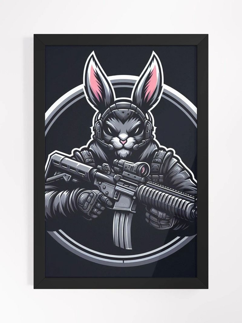 badass rabbit poster