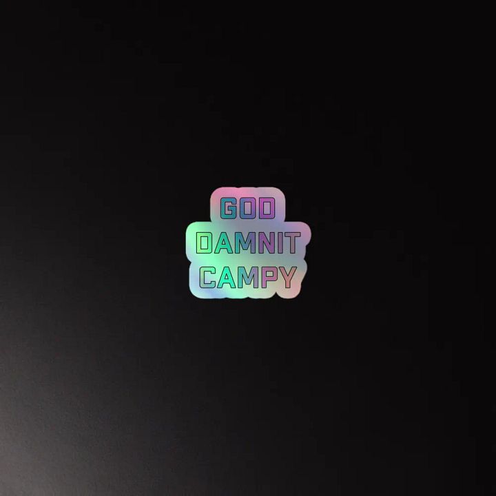 God Damnit Campy Holo Sticker product image (2)