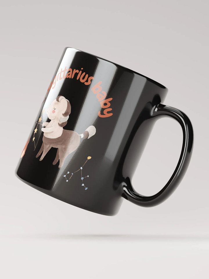 Sagittarius Baby November 22 – December 21 BLACK GLOSSY MUG Baby Gift, New Baby Gift, Fun Astrology Gift product image (3)