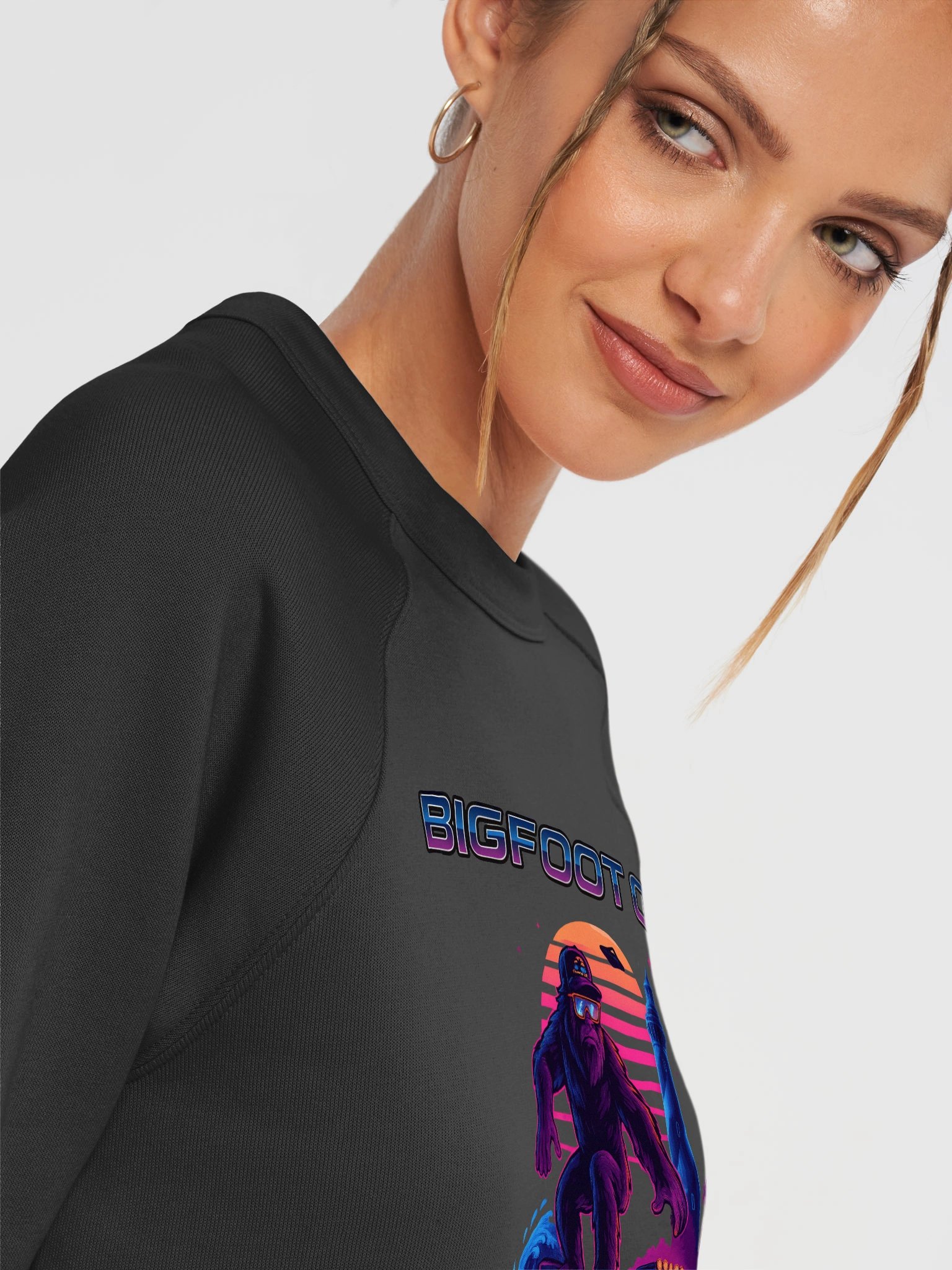 Destination Bigfoot Bronco Synthwave Bella+Canvas Unisex Sponge Fleece Raglan Sweatshirt (Multiple Colors Available) product image (39)