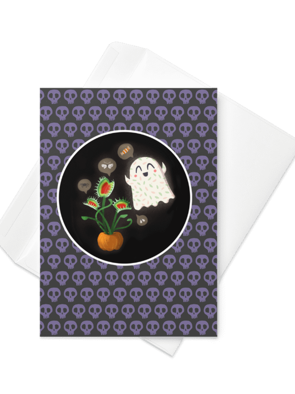 Little Ghost Plant-Love - Carnivorous Plant - Greeting Card product image (4)
