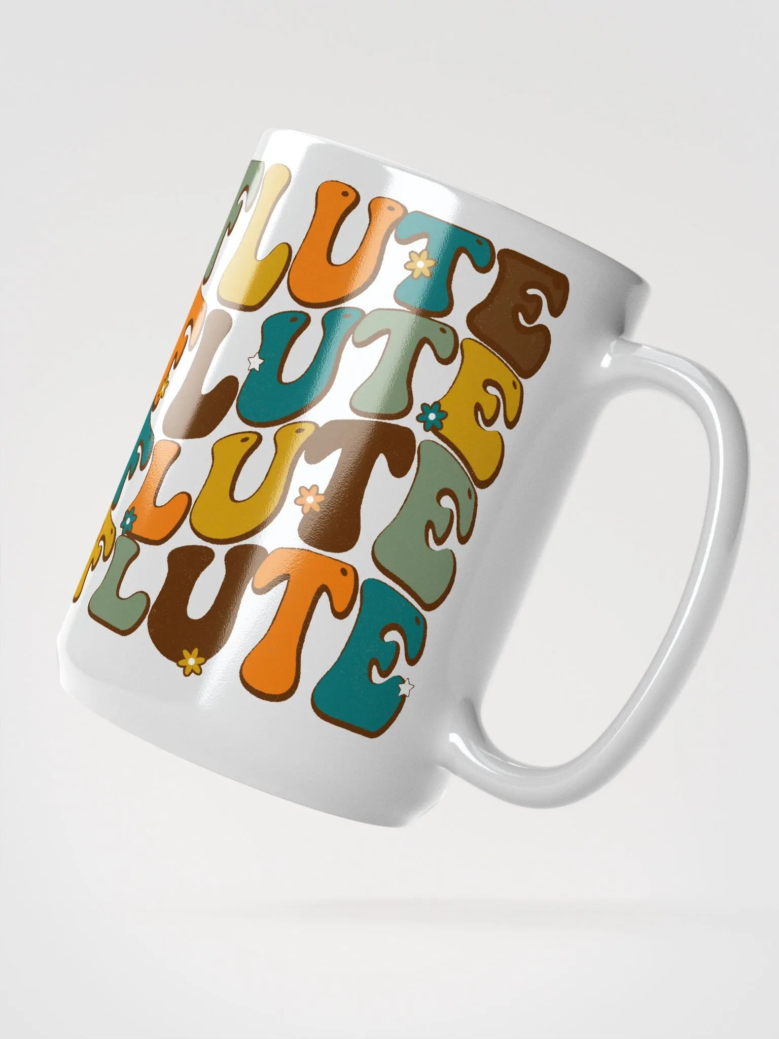 Groovy Wavy Flute Mug in Retro Colors 15oz (white background) product image (2)