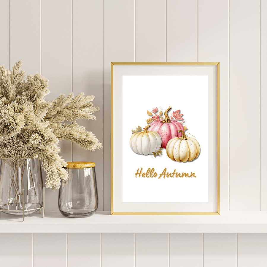 Hello Autumn Wall Art - Instant Digital Download product image (4)
