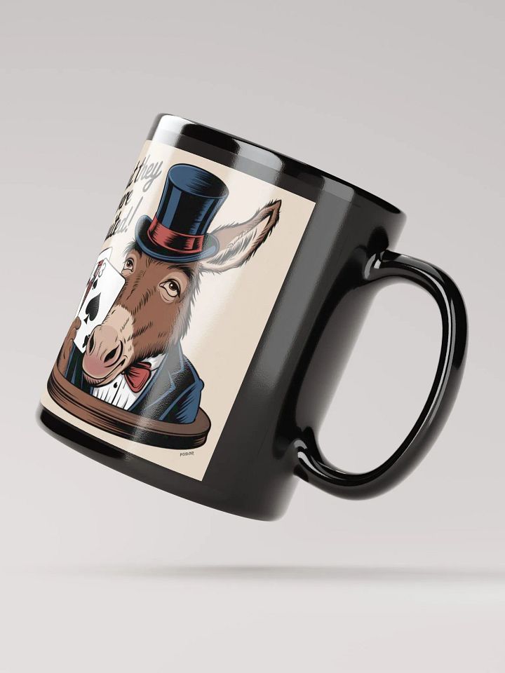 Suited Donkey Black Glossy Mug product image (4)