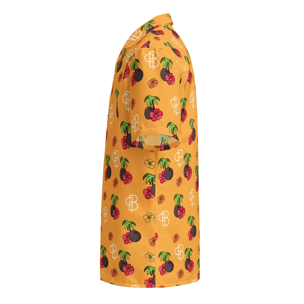 Orange Tropical Island Hawaiian Shirt product image (9)