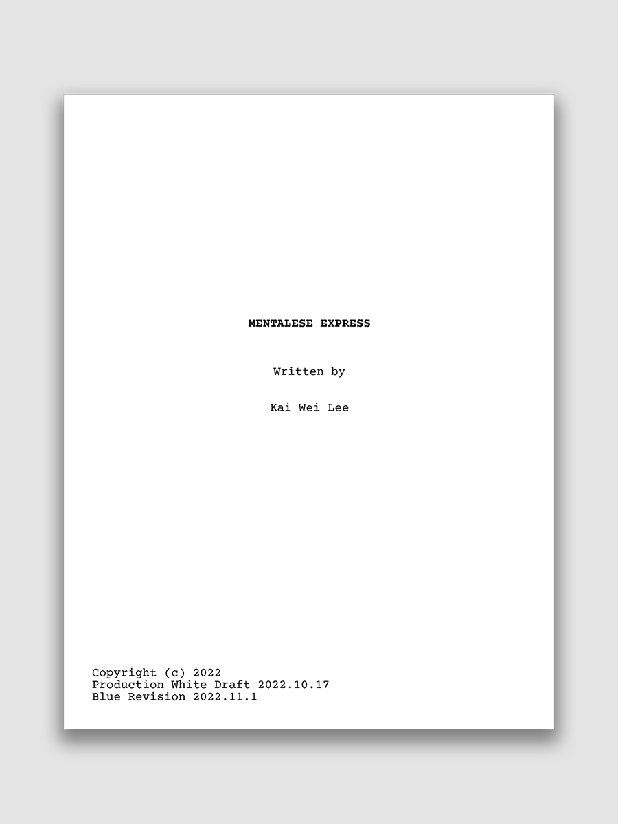 Mentalese Express Screenplay product image (1)