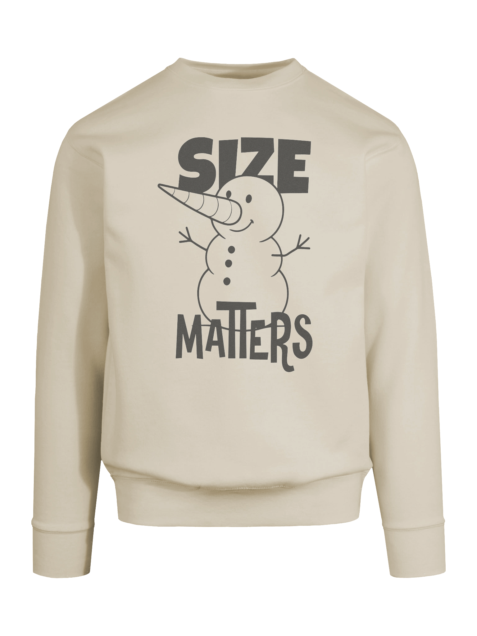 Funny Snowman "Size Matters" Pi Sweatshirt | Sarcastic Winter Crewneck product image (9)