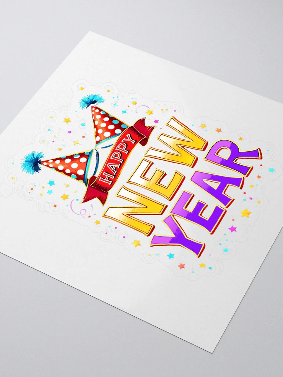 Festive New Year Kiss Cut Stickers product image (3)