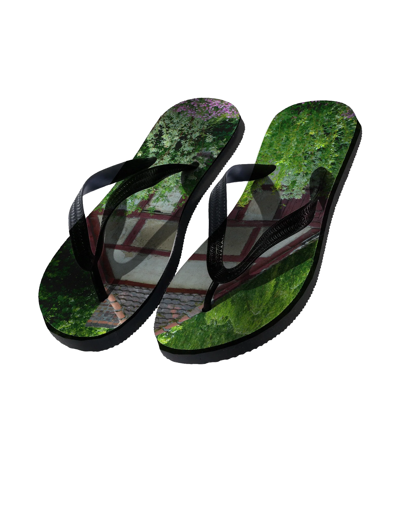 Flip flops - Lehmhütte versinkt im romantischen Bauerngarten product image (1)