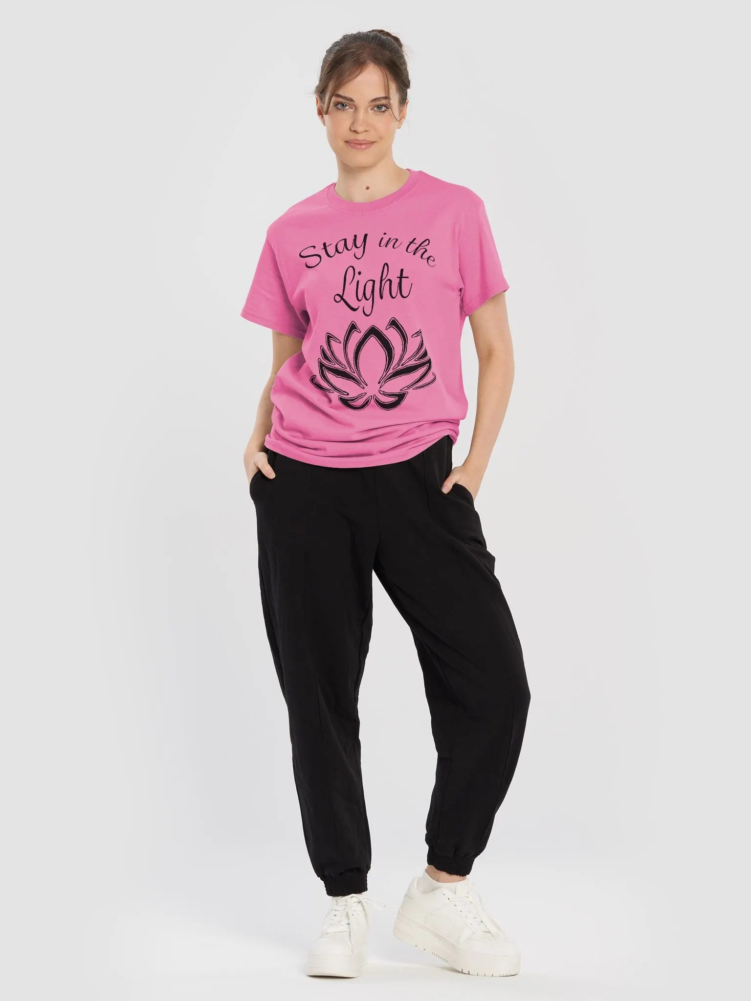 Stay in the Light Heavy weight T-shirt - black print product image (5)