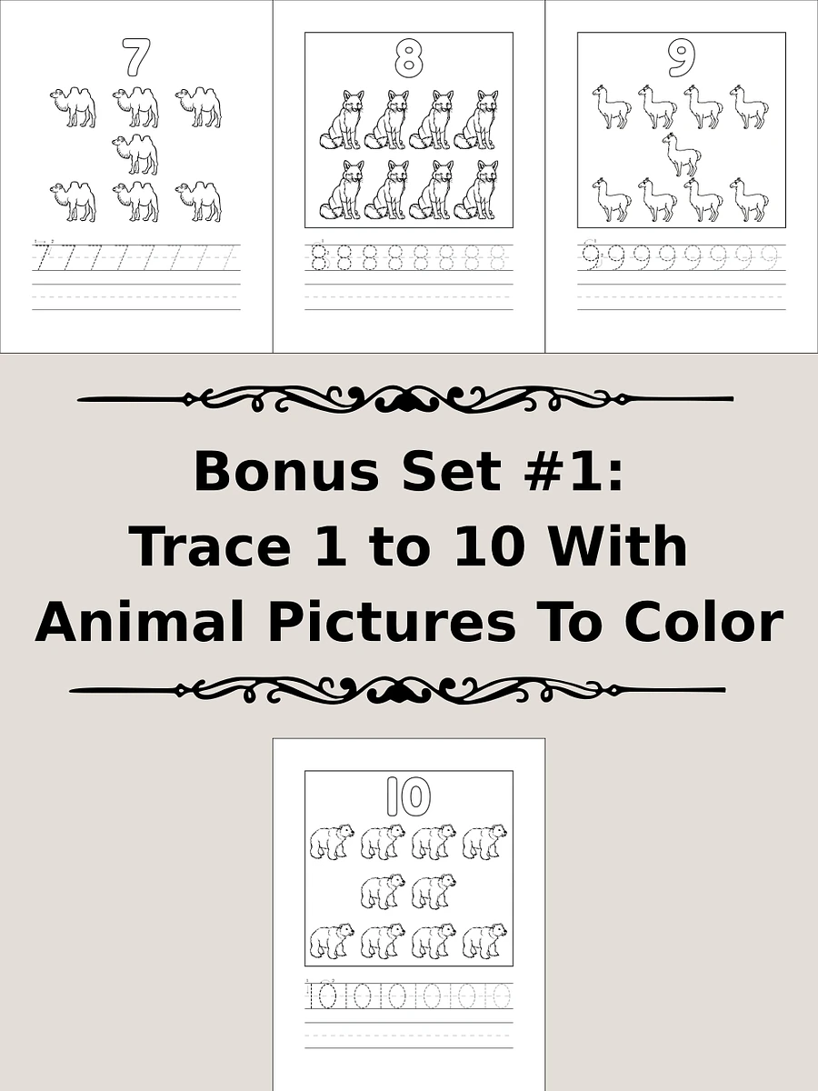 Printable Number Tracing Practice Pages product image (5)