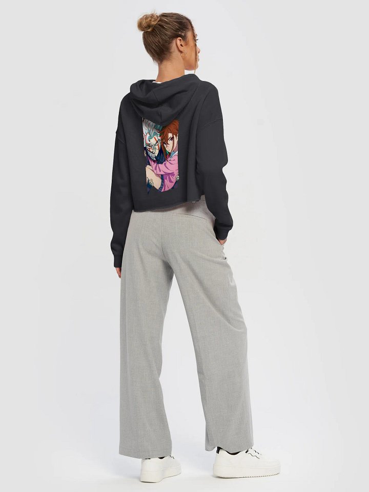 XBOYI x DanDaDan | Hoodie Crop Momo x OKARUN — Amor Paranormal product image (2)