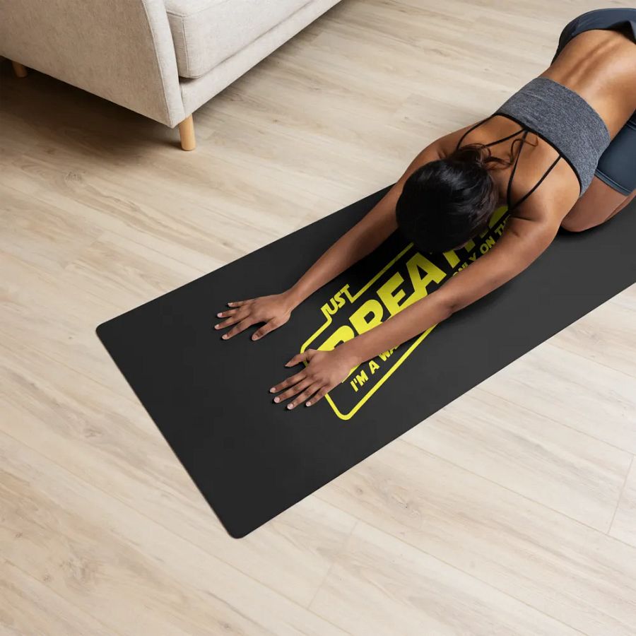 Just Breathe I'm a Warrior Yoga Mat product image (12)
