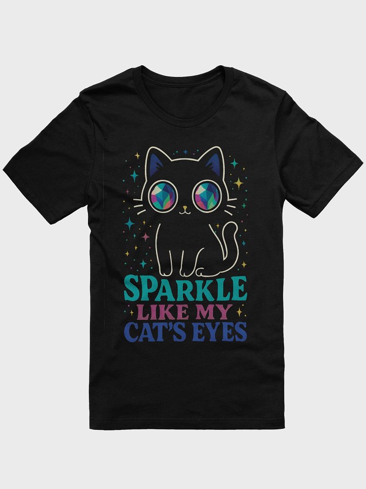 Gem-Eyed Cat Sparkle T-Shirt product image (1)