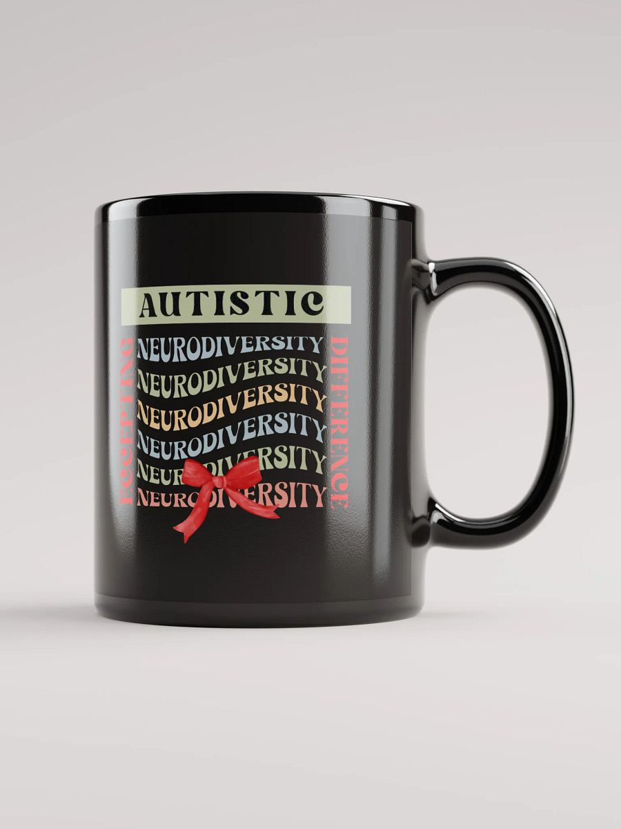 Neurodiversity, Accepting Autistic Difference Black Glossy Ceramic Mug product image (1)